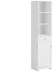 SoBuy Badezimmer-Hochschrank mit 1 Schublade Wei&szlig; 40x35x161,5cm Modern