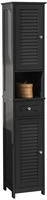 SoBuy Badezimmer-Hochschrank mit 1 Schublade Dunkelgrau 32x30x170cm Funktional