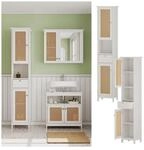 Vicco Hochschrank Rosario 32 x 170 cm, Wei&szlig;, 2 T&uuml;ren, 1 Schublade, Badschrank,