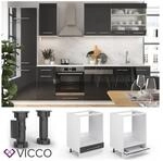 VICCO Herdumbauschrank 60 cm Anthrazit K&uuml;chenzeile Unterschrank Fame