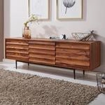 Massives TV-Board 150 cm Sheesham Massivholz Fernsehschrank mit 3 T&uuml;ren...