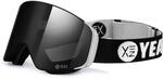 YEAZ Magnet-Ski-Snowboardbrille schwarz/silber APEX