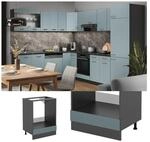 Vicco Herdschrank K&uuml;chenschrank R-Line Solid Anthrazit Blau Grau 60 cm modern