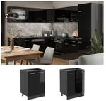 Vicco Unterschrank K&uuml;chenschrank R-Line Solid Anthrazit Schwarz 60 cm modern