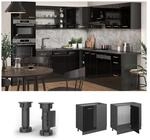 Vicco Eckunterschrank K&uuml;chenschrank R-Line Solid Anthrazit Schwarz 86 cm modern