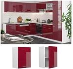 Vicco H&auml;ngeschrank K&uuml;chenschrank K&uuml;chenzeile R-Line 45 cm Wei&szlig; Bordeaux T&uuml;r