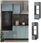 Vicco Mikrowellenschrank K&uuml;chenschrank R-Line Solid Anthrazit Blau Grau 60 cm modern