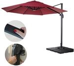 Gastronomie-Ampelschirm MCW-A96, Sonnenschirm, rund &Oslash; 4m Polyester Alu/Stahl...