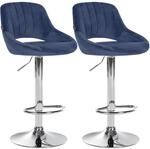 CLP Barhocker 2er Set h&ouml;henverstellbar mit Lehne Milet, Barst&uuml;hle gepolstert