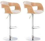 CLP 2er Set Barhocker Kingston Mit Stoffbezug Und Hochwertiger Polsterung I