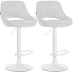 CLP Barhocker 2er Set h&ouml;henverstellbar mit Lehne Milet, Barst&uuml;hle gepolstert