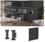 Vicco Geschirrsp&uuml;lerblende R-Line Schwarz Beton Anthrazit 60 cm mit...