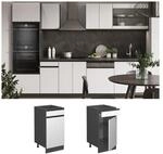 Vicco Schubunterschrank K&uuml;chenschrank K&uuml;chenm&ouml;bel R-Line J-Shape Anthrazit Wei&szlig;