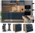 Vicco Schubladenunterschrank Fame-Line Eiche Dunkelblau Hochglanz 80 cm ohne