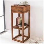 Beistelltisch PATAN Holz Massiv Telefontisch Konsole Anrichte Regal Schublade