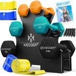 KESSER&reg; Hantel-Set, 3 Paar, 1kg - 5kg, 12kg oder 18kg kurzhanteln mit St&auml;nder