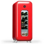 Shirley 15 Uno Weink&uuml;hlschrank 15 Flaschen 5 - 20 &deg;C Touch Retro Rot 15...
