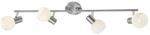 BRILLIANT Lampe Tiara Spotrohr 4flg eisen/wei&szlig; 4x D45, E14, 40W, geeignet f&uuml;r