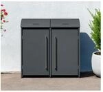Westmann M&uuml;lltonnenbox Moderna 2 2x 240 L Anthrazit 83x139x135cm