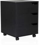 hjh OFFICE Rollcontainer ORGANISER Melaminharzbeschichtete Spanplatte
