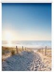 Lichtblick Rollo Klemmfix, ohne Bohren, blickdicht, Ostseestrand - Blau