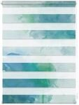 Lichtblick Duo Rollo Klemmfix, ohne Bohren, blickdicht, Aquarell - Blau Gr&uuml;n