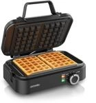 Arendo Waffeleisen Waffelautomat &ndash; 2 Waffeln &agrave; 12,6 cm-, 1200 W,