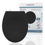 Sch&uuml;tte Duroplast WC Sitz Schwarz, mit Absenkautomatik und Schnellverschluss