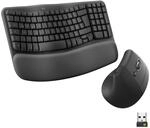 LOGITECH Maus Wave Keys Lift Combo Graphite