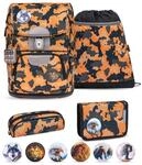Rucksack Motion ergonomisches SchulranzenSet 5-teil. Orange Camouflage
