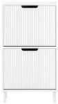 SoBuy Schuhschrank mit 2 T&uuml;ren Wei&szlig; Modern
