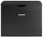 SoBuy Schuhbank mit 1 T&uuml;r Schwarz 30x59,99x50,01cm Funktional