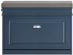 SoBuy Schuhbank mit 1 T&uuml;r Blau 75x24x51cm Funktional