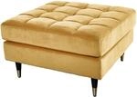 riess-ambiente Hocker COZY VELVET - 80cm senfgelb gold Samt Metallf&uuml;&szlig;e
