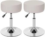 2er-Set Hocker MCW-C22, Sitzhocker Schminkhocker, h&ouml;henverstellbar &Oslash; 35cm ~