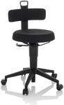 hjh OFFICE Drehhocker TOP WORK FLEX Stoff ohne Armlehnen