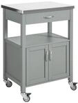 SoBuy K&uuml;chenwagen mit 1 Schublade Hellgrau 60x44,5x91cm Modern