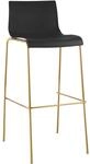 CLP Barhocker mit Lehne Hover, Barstuhl stapelbar mit Sitz aus Kunststoff,