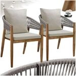 tectake&reg; Gartenstuhl, lasiertes Akazienholz, wetterfest, wasserabweisende,