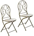 HTI-Living Gartenstuhl 2er-Set Lani Antik