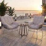 2er-Set Gartenstuhl MCW-P75, Gartensessel Loungesessel, Stoff 220g/m&sup2;...
