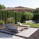 Gastronomie Holz-Sonnenschirm MCW-C57b, Gartenschirm, Polyester/Holz 14kg, eckig 3x3m
