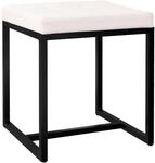 CLP Sitzhocker Barci I Moderner Hocker Hochwertiger Polsterhocker mit schwarz