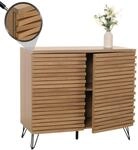 Kommode MCW-M49, Schrank Sideboard Highboard, 3D-Design Stauf&auml;cher, MDF Metall