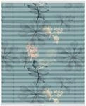 Lichtblick Plissee Klemmfix, ohne Bohren, blickdicht, Aqua Floral - Blau
