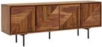 Massive TV-Board Kommode 140cm Sheesham Massivholz 3 T&uuml;ren Fernsehschrank...