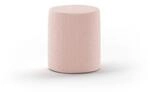 MOON Polsterhocker in Rund, 41,5 cm hoch, Bezug trendiger Boucle Stoff in Rosa