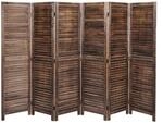 Paravent MCW-C30, Raumteiler Trennwand Sichtschutz, Shabby-Look Vintage, 170x243cm ~