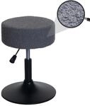 Hocker MCW-C22, Sitzhocker Schminkhocker, h&ouml;henverstellbar drehbar &Oslash; 37cm Stoff