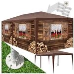 tectake&reg; Pavillon, in 2 Gr&ouml;&szlig;en, im Steckystem, mit UV-Schutz, wasserdicht